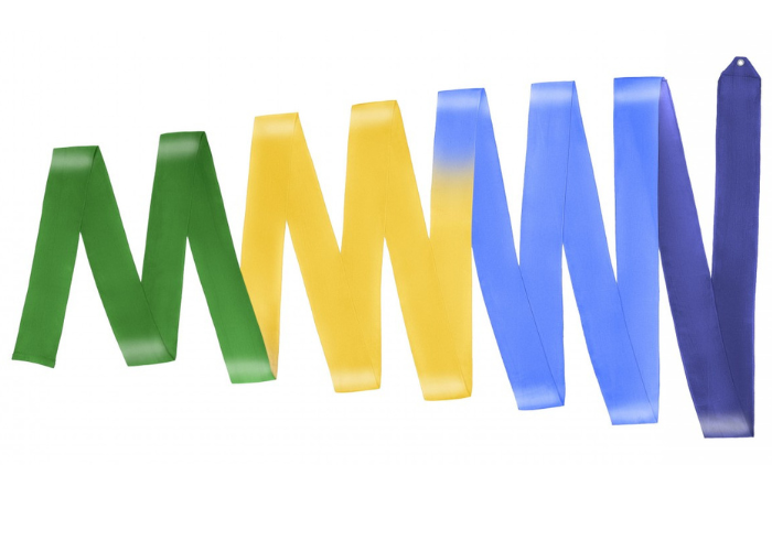 33027010 Amaya MULTICOLOR competition ribbon Blue-Light Blue-Yellow-Green