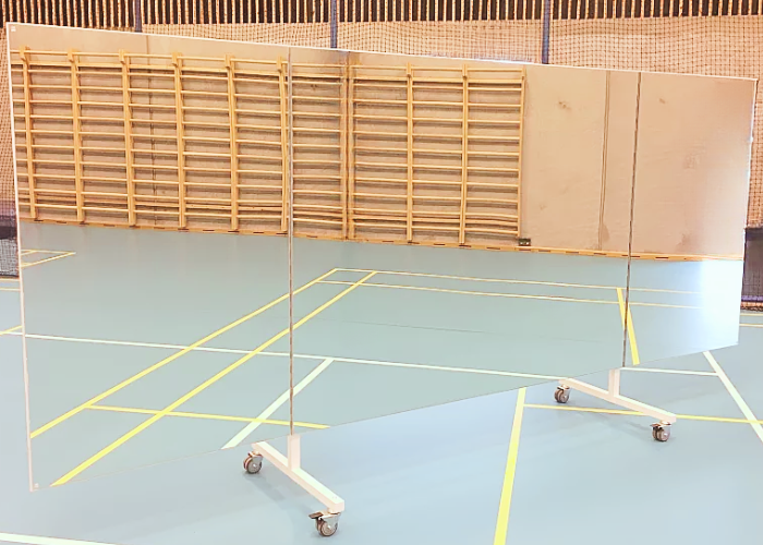 Mobil spejlvæg med sidespejle L300 cm og L400 cm