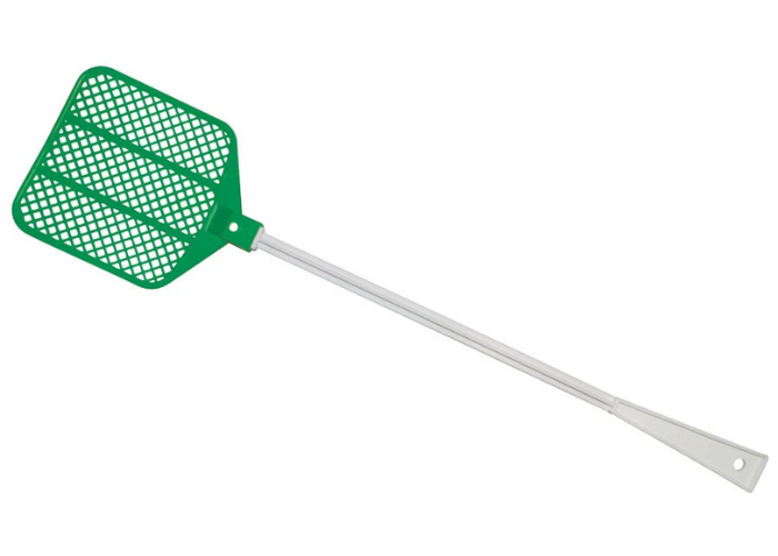 Traditionel fluesmækker fremstillet af plast.
Brug den som redskab til sjov og leg - kun fantasien sætter grænser for legen med en fluesmækker.
Prisen er for 1 stk.
Bemærk! Assorterede farver. Vi kan derfor ikke love, at du modtager en bestemt far