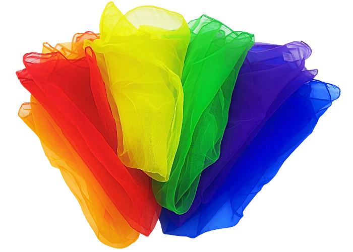 6 stk. Chiffon tørklæde
Forskellige farver.