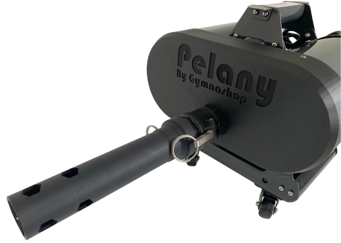 Tyfon B6400 Dobbelt Elefant blæser.
Vi leverer den, så den passer til jeres airtrack.
Tyfon B6400 kan både fylde og tømme jeres airtrack.