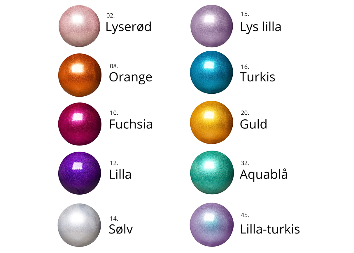 Glitter Glow Gummibold, farver.