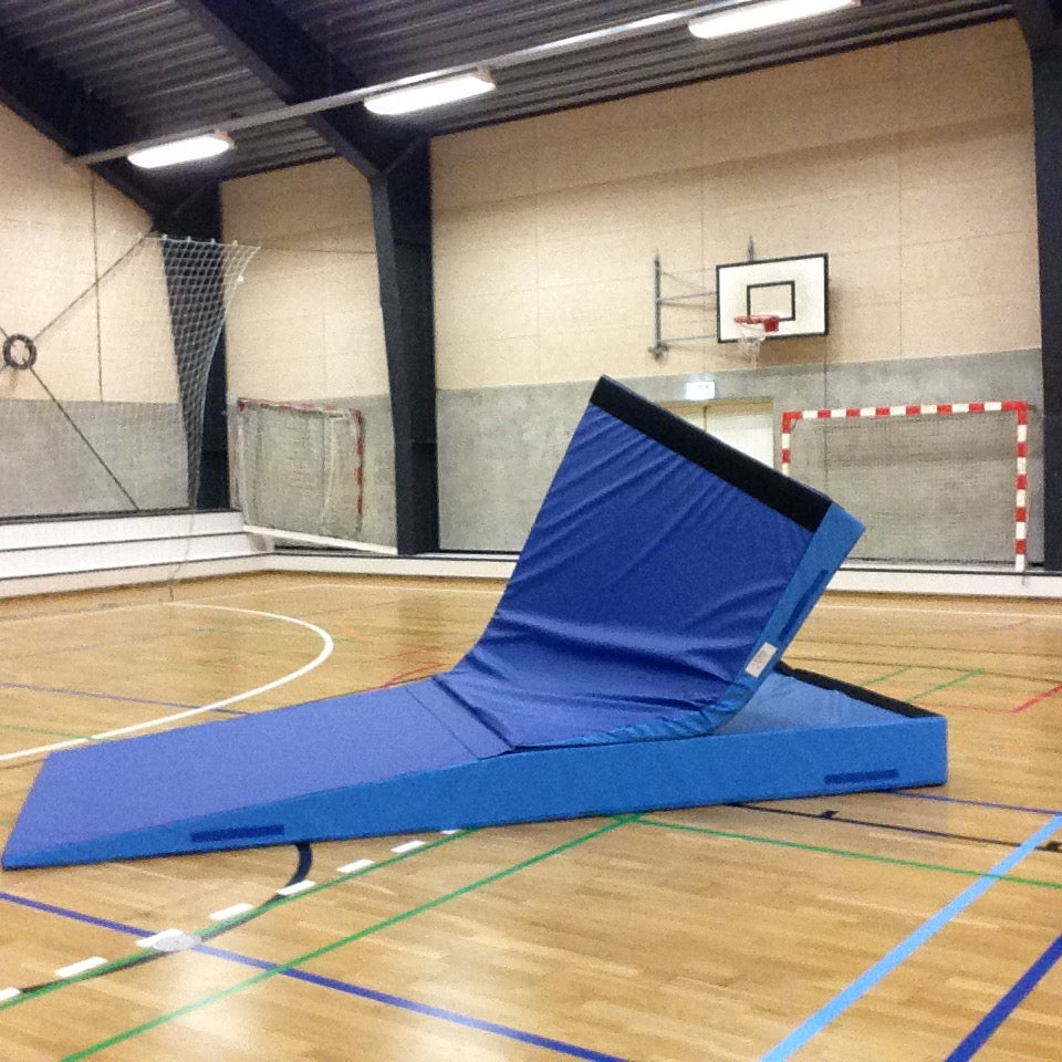 Foldbar nedspringskile GYM L300 med støddæmperplade og velcro