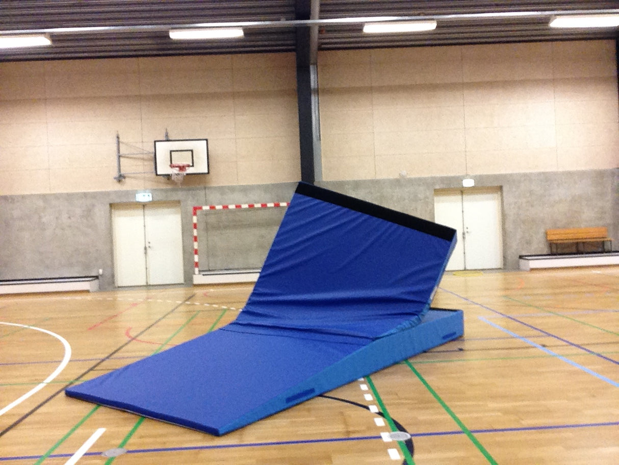 Foldbar nedspringskile GYM L400 med støddæmperplade og velcro