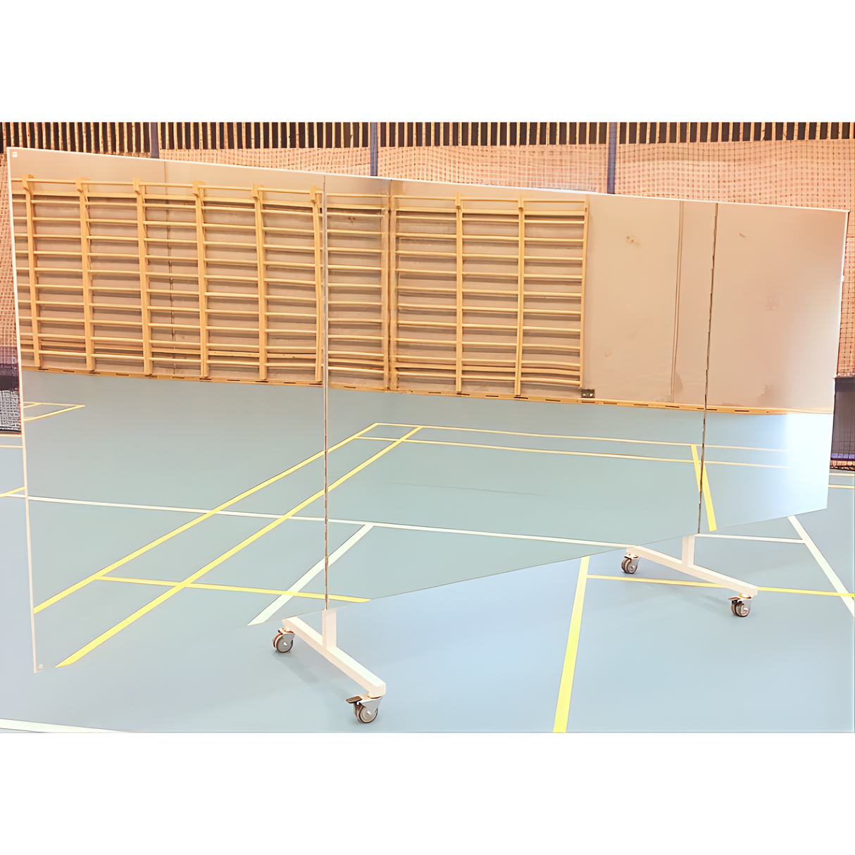 Mobil spejlvæg med sidespejle L400 cm