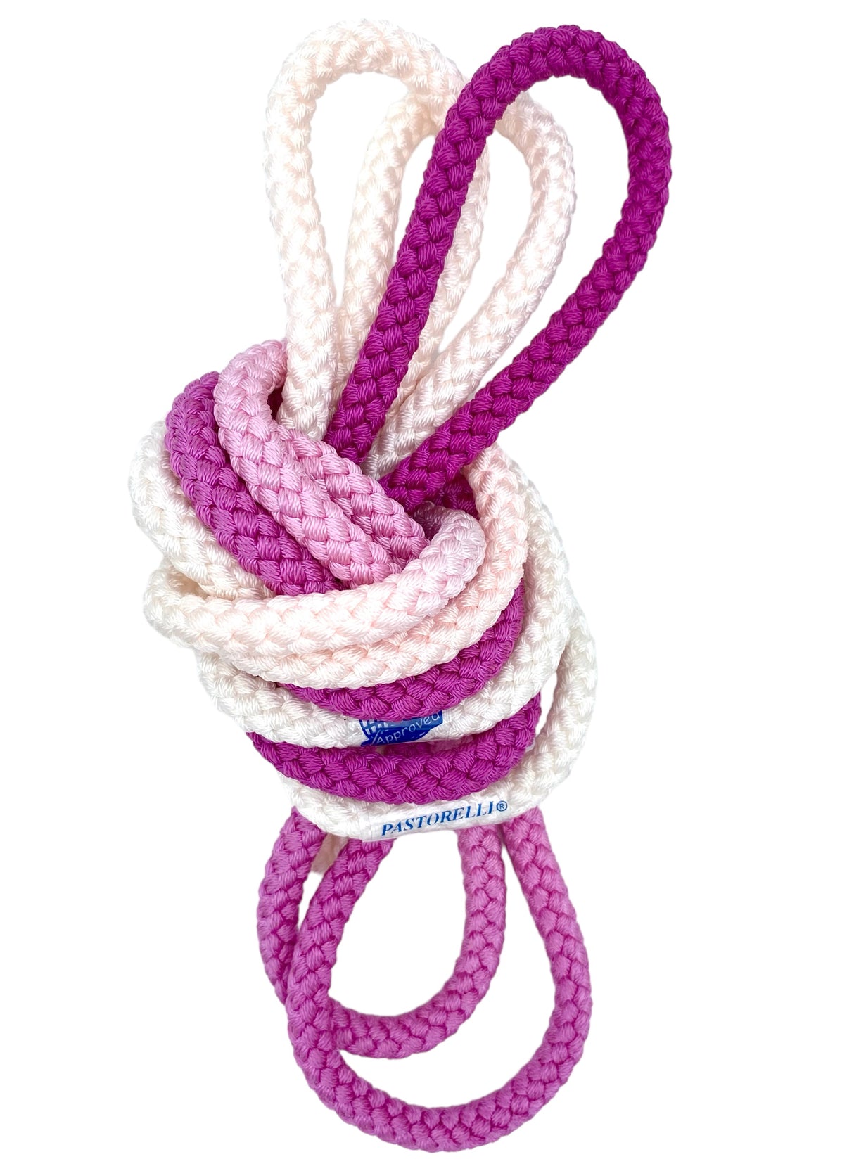 Sjippetov Pastorelli PATRASSO, Cyclamen og Lys Pink UV.
Ensfarvet sjippetov med god vægt og tyngde til rytmisk gymnastik, opvisning og konkurrence.
Dette produkt er F.I.G. godkendt og kan bruges til konkurrencer.
Nylontov på 315 cm.