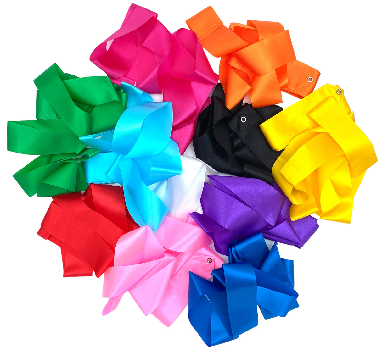 MALA vimpler fås i mange forskellige flotte, klare farver - Grøn, Hvid, Gul, Blå, Rød, Lyseblå, Pink, Orange, Lilla, Sort, Lyserød.
Passer til alle aldersgrupper, da vimplen kan tilpasses til den ønskede længde.
5 cm bredt rayonbånd.
Stav sælges s