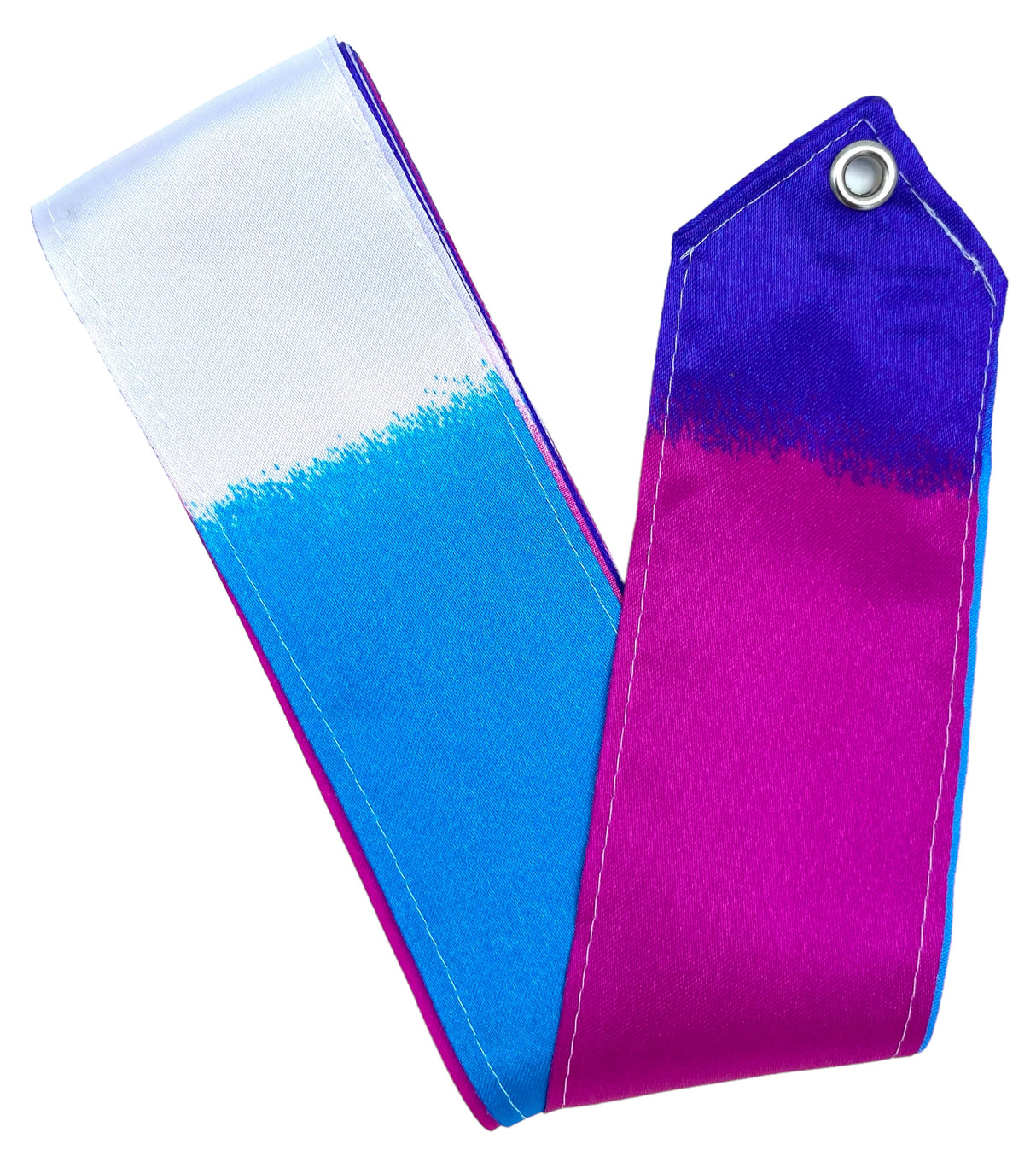 MALA vimpel i Blå, Hvid og Lyserød.
Passer til alle aldersgrupper, da vimplen kan tilpasses til den ønskede længde.
5 cm bredt rayonbånd.
Stav sælges særskilt.
Vimpler er et håndredskab til både nybegyndere og erfarne gymnaster.
Vimpler kan udfo