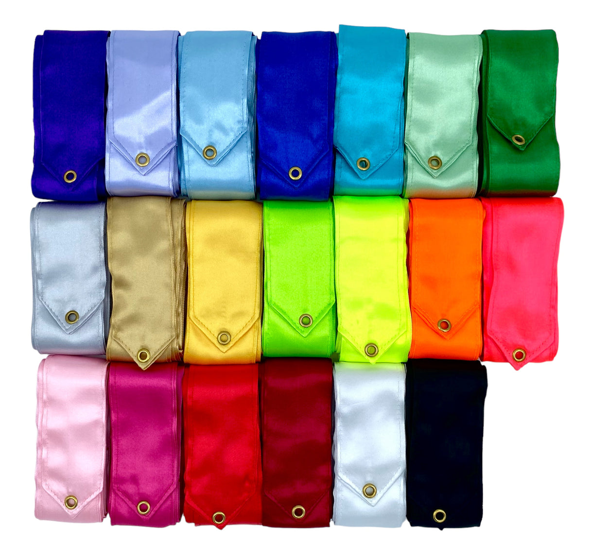 Amaya Vimpel til rytmisk gymnastik.
Amayas vimpel er det perfekte valg for rytmiske gymnaster, uanset om det er til træning eller opvisning.
Vimplerne er 6 meter lange og er lette nok til at bevæge sig elegant gennem luften, men har stadig tilstrækk