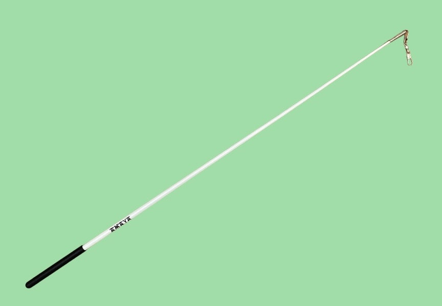 Amaya Vimpelstang med skridsikkert håndtag.
Vimpelstang til gymnastikvimpler til rytmisk gymnastik.
Længde 60 cm.
Hvid stang med sort håndtag, lavet af skridsikkert materiale, som giver gymnasten et godt greb.