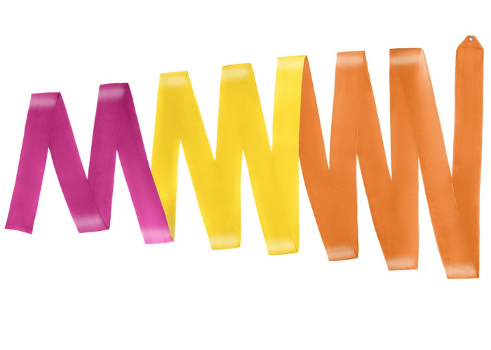 33027003 Amaya MULTICOLOR competition ribbon Orange-Yellow-Fuchsia