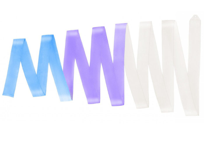 33027007 Amaya MULTICOLOR competition ribbon White-Lilac-Blue