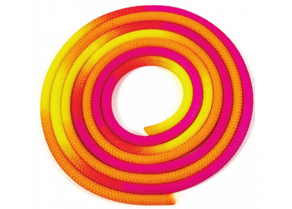Amaya MULTICOLOR competition rope Yellow - Orange - Fluorescent Pink