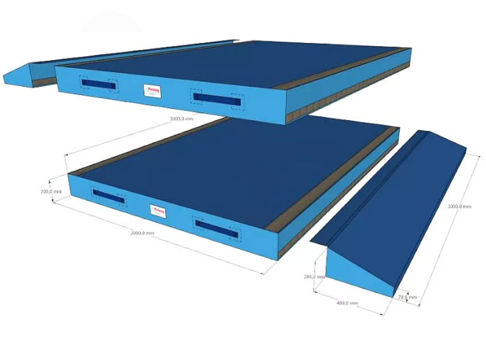 Sikkerhedmåtter til endestativer