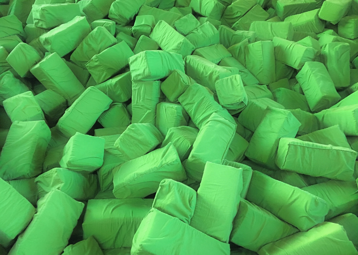 Grønne skumklodser leveret fra Gymnashop.dk til Aabybro Sportsefterkole