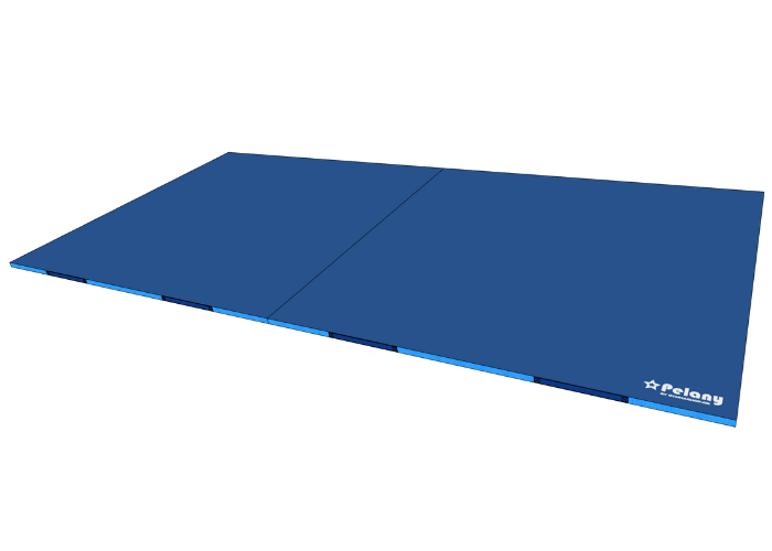 Foldemåtte til nedspringsmåtter, semihård landingsmåtte i springgrav.

3 cm. støddæmperplade.
700 g/m2. PVC dug.
Skridsikker bund.