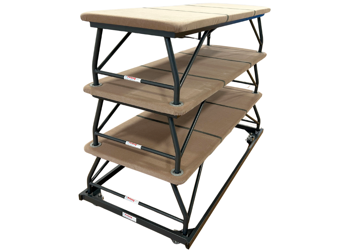 3 delt stålplint med transportvogn.

Stålplinten er et fantastisk redskab, som ikke kan undværes. Du kan bruge dem sammen og hver for sig.
Sæt dem ovenpå hinanden, ved siden af hinanden eller forskudt.

Endvidere er de meget velegnet til crossfit og 