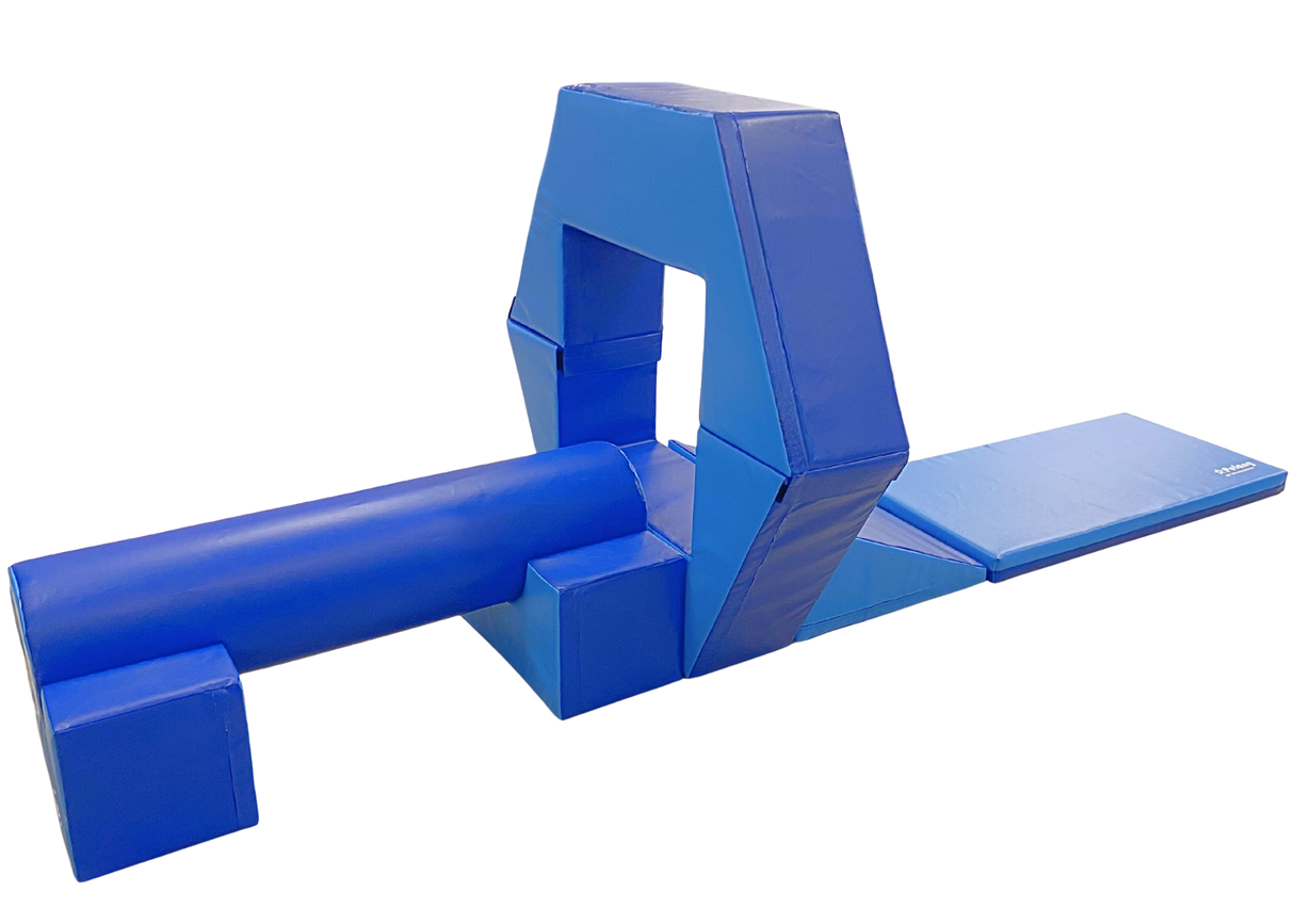 Modulsystem 1 består af 7 dele som kan bruges enkeltvis eller kombineres på mange forskellige måder.
De 7 skumdele er:
1 måtte
1 kile
1 cylinder 30
1 møtrik, 2-delt
2 klodser med rund udskæring

Sættet er udført i PVC dug, 700 g/m2 og er let rengøre 