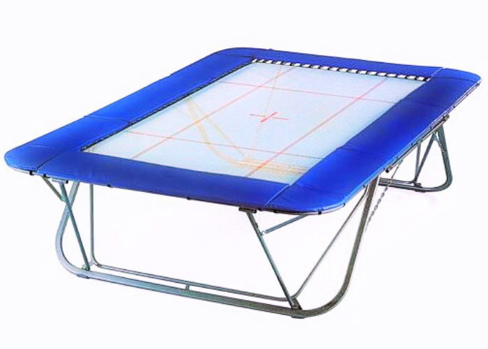 GMEX International Competition stortrampolin.
4x4 mm dug.
Dug størrelse L428xB214 cm
Hæve/sænkestel.
118 fjedre.
Galvaniseret stålramme.
Kantpude med fjedrebøjler.

Sammenpakket størrelse i lav position: L304xH196xB25 cm.

Stortrampolinen kan leveres