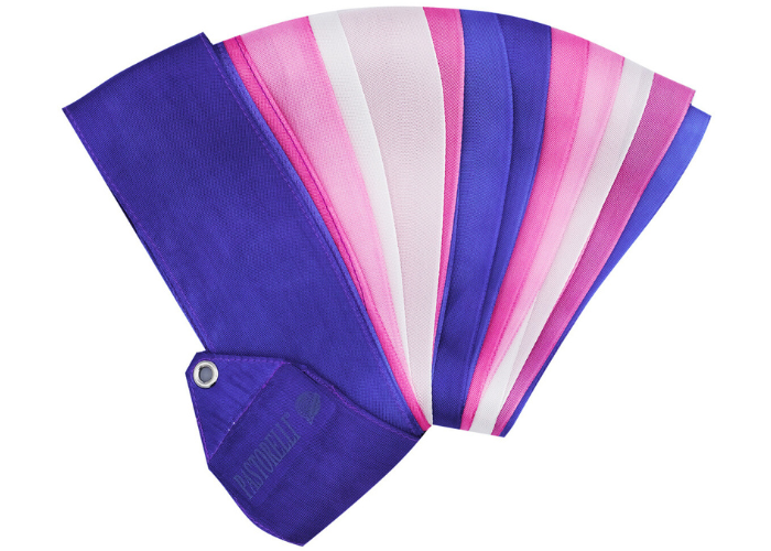 Pastorelli SHADED 6 m ribbon - Violet Pink White 02863