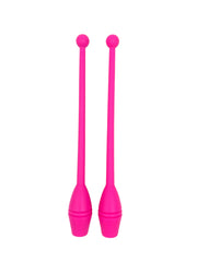 Fluo Pink, Mala gymnastikkølle 35,5 cm til børn/junior til rytmisk gymnastik. Gymnastik håndredskab af høj kvalitet til både nybegyndere og øvede gymnaster.  
