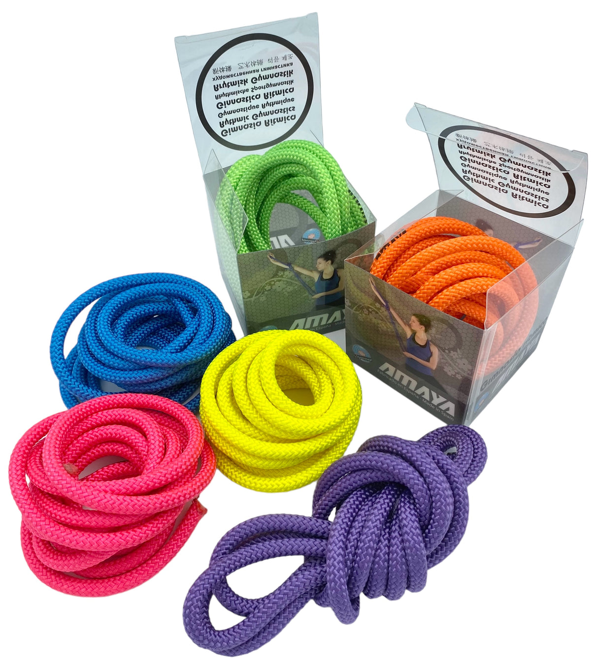 Amaya COMPETITION sjippetov.

Sjippetov til rytmisk gymnastik i absolut topkvalitet fra Amaya. FIG godkendt til konkurrencegymnastik. 
Super tæt vævning og en vægt på hele 210 g, som giver sjippetovet optimal tyngde til udførelse af komplekse sving, 