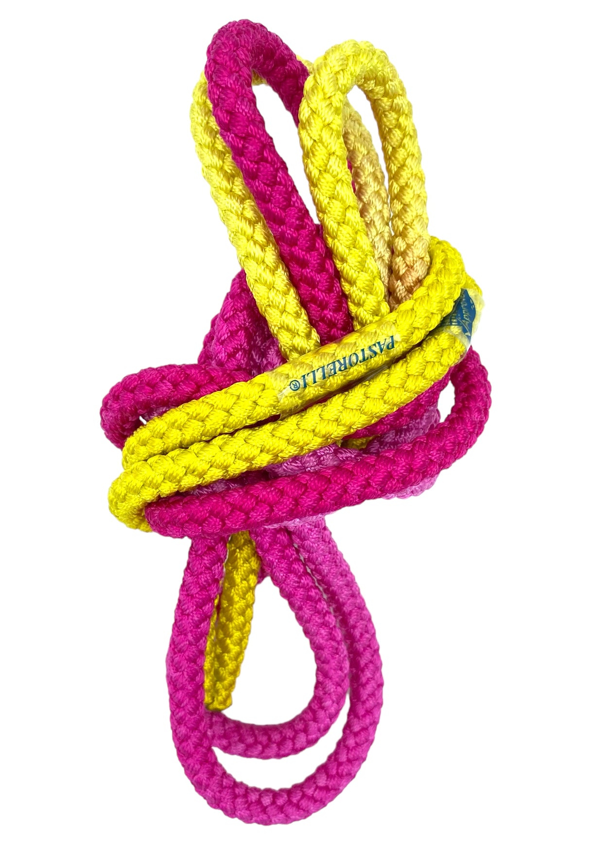 Sjippetov Pastorelli PATRASSO, Lyserød, Pink og Gul.
Ensfarvet sjippetov med god vægt og tyngde til rytmisk gymnastik, opvisning og konkurrence.
Dette produkt er F.I.G. godkendt og kan bruges til konkurrencer.
Nylontov på 315 cm.