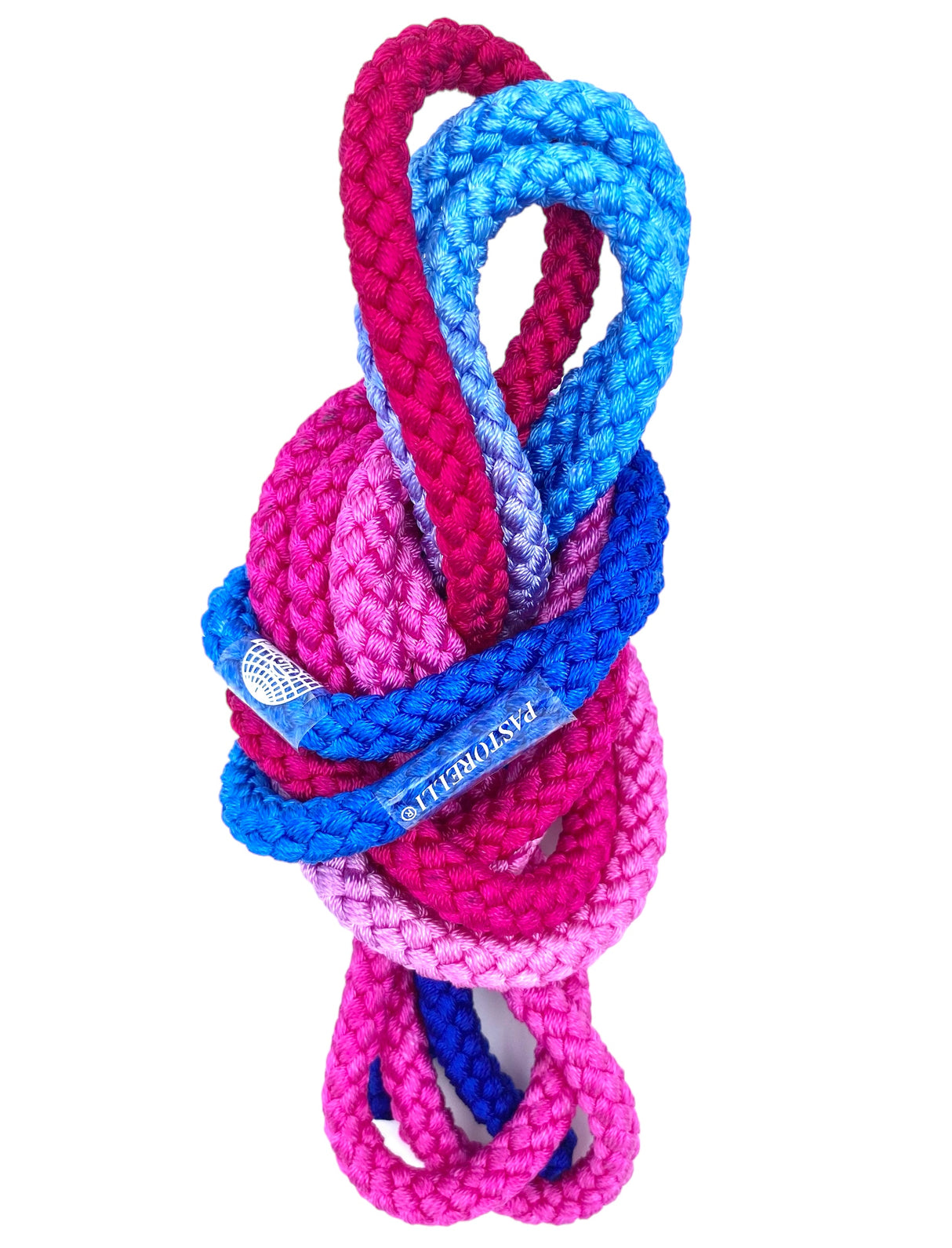 Sjippetov Pastorelli PATRASSO, Blå, Lyserød og Pink.
Ensfarvet sjippetov med god vægt og tyngde til rytmisk gymnastik, opvisning og konkurrence.
Dette produkt er F.I.G. godkendt og kan bruges til konkurrencer.
Nylontov på 315 cm.