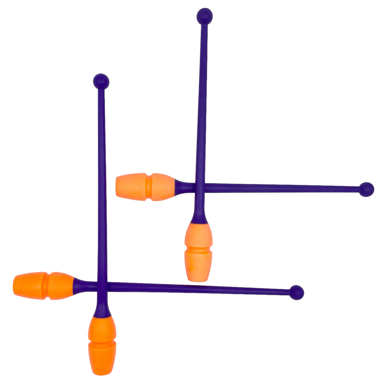 Tofarvet gymnastikkølle fra Pastorelli med en krop (den orange del) af gummi, hvilket gør, at køllen kan stødes mod gulvet og springe tilbage. 
Køllerne kan også sættes sammen i forlængelse af hinanden.

En farverig kølle til træning, opvisning, show