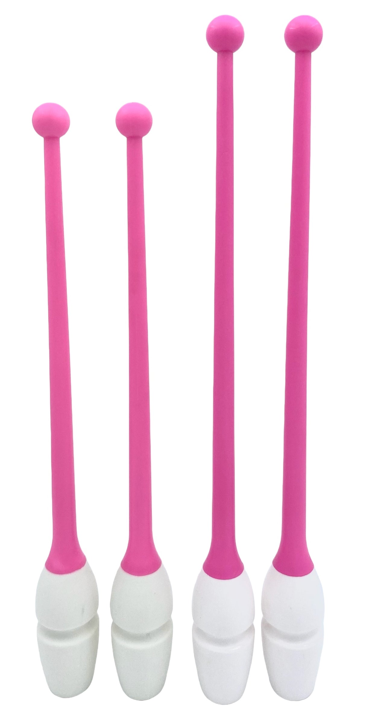 Tofarvet gymnastikkølle fra Pastorelli med en krop (den hvide del) af gummi, hvilket gør, at køllen kan stødes mod gulvet og springe tilbage. 
Køllerne kan også sættes sammen i forlængelse af hinanden.

En farverig kølle til træning, opvisning, show 