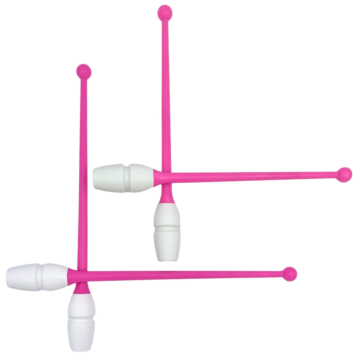 Tofarvet gymnastikkølle fra Pastorelli med en krop (den hvide del) af gummi, hvilket gør, at køllen kan stødes mod gulvet og springe tilbage. 
Køllerne kan også sættes sammen i forlængelse af hinanden.

En farverig kølle til træning, opvisning, show 