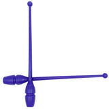 MASHA gymnastikkølle fra Pastorelli med både bounceeffekt og connectable.
Bounce betyder at køllen er lavet af gummi og derfor kan stødes mod gulvet og springe tilbage.
Connectable betyder at køllerne kan også sættes sammen i forlængelse af hinanden.