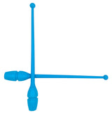 MASHA gymnastikkølle fra Pastorelli med både bounceeffekt og connectable.
Bounce betyder at køllen er lavet af gummi og derfor kan stødes mod gulvet og springe tilbage.
Connectable betyder at køllerne kan også sættes sammen i forlængelse af hinanden.