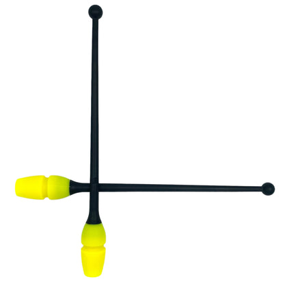 MASHA-bounce Pastorelli gymnastikkølle, 45.2 cm, Sort-Gul