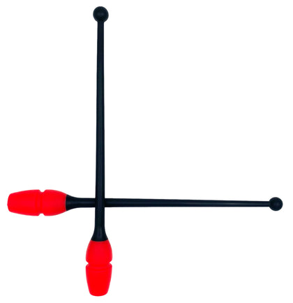 MASHA-bounce Pastorelli gymnastikkølle, 45.2 cm, Sort-Koral