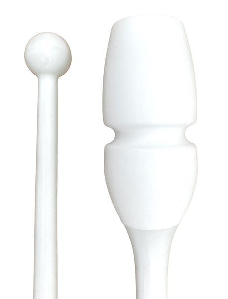 MASHA gymnastikkølle fra Pastorelli med både bounceeffekt og connectable.
Bounce betyder at køllen er lavet af gummi og derfor kan stødes mod gulvet og springe tilbage.
Connectable betyder at køllerne kan også sættes sammen i forlængelse af hinanden.