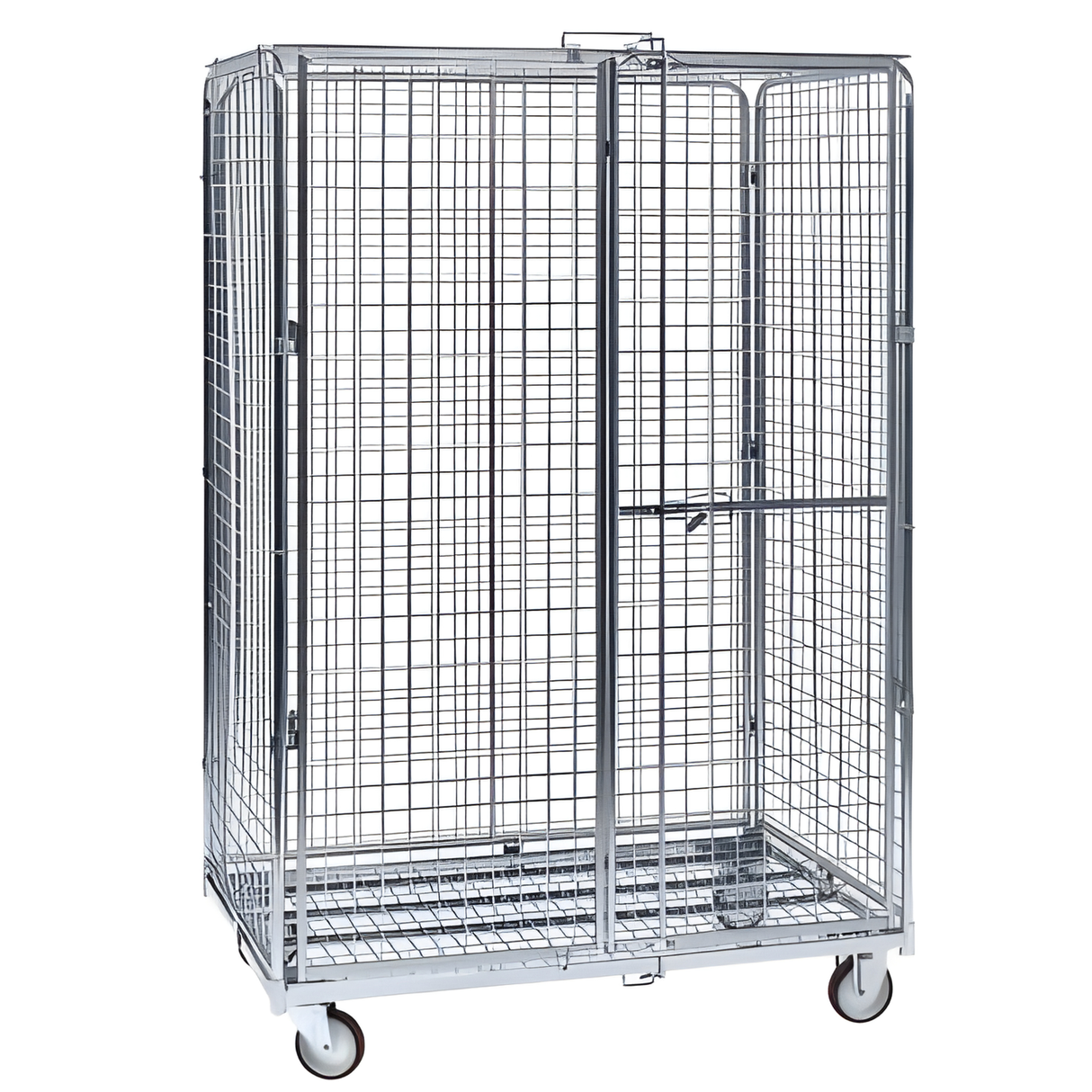 Stor gittervogn med lås